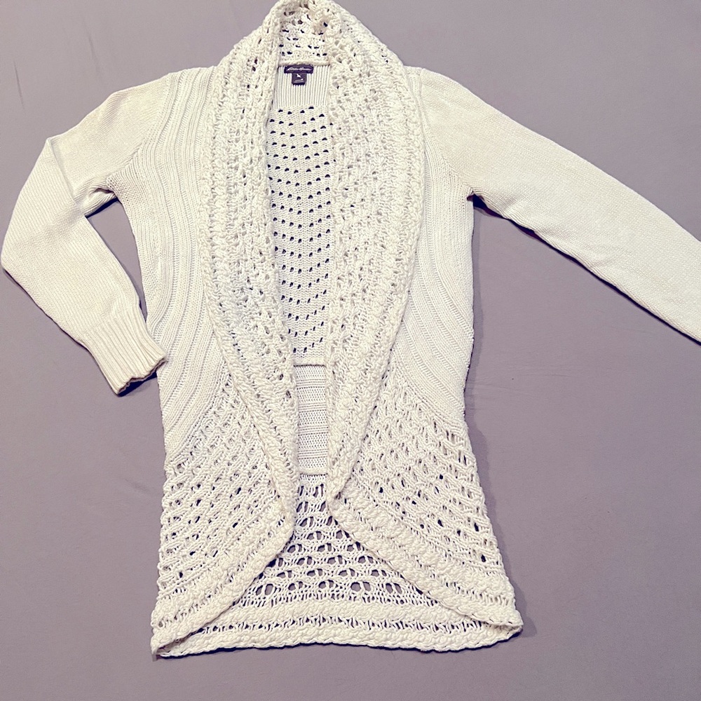 Eddie Bauer Crocheted Sweater Cardigan
